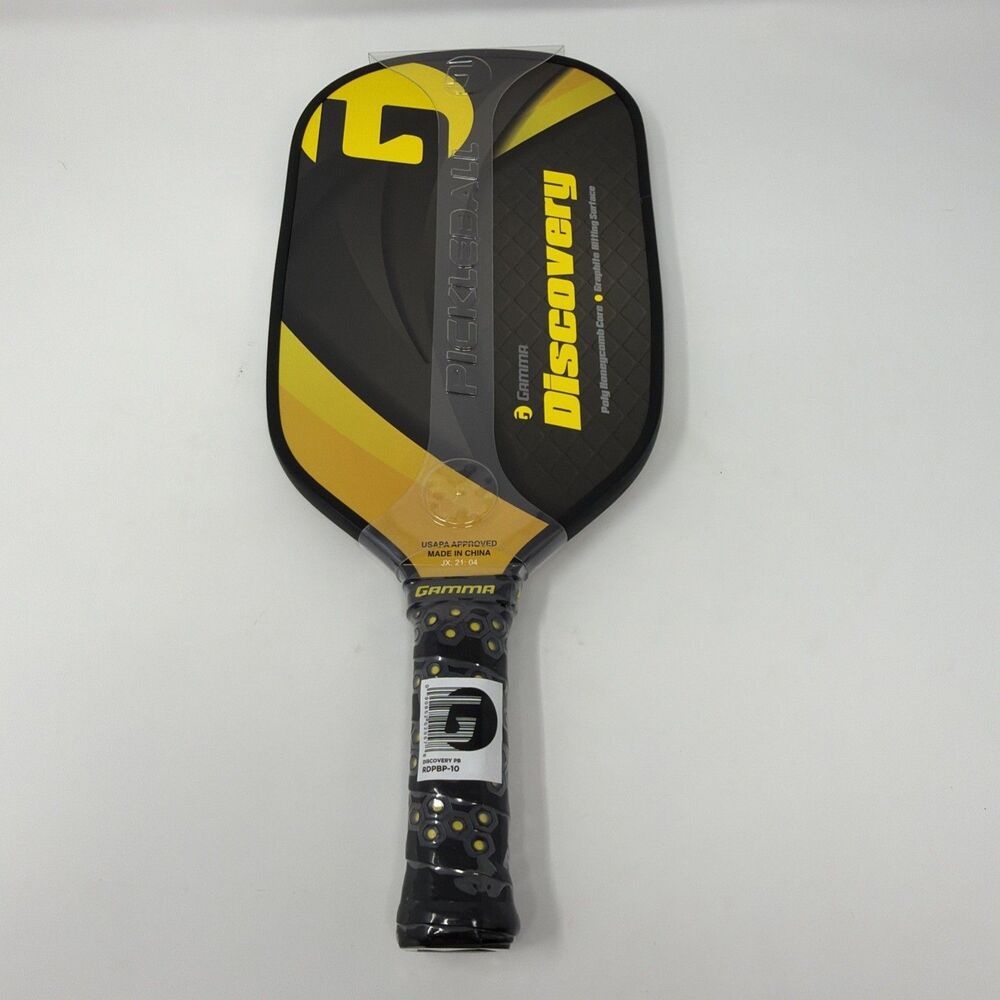 Gamma Discovery Pickleball Paddle RDPBP-10 - Black, Yellow, USAPA Approved NEW